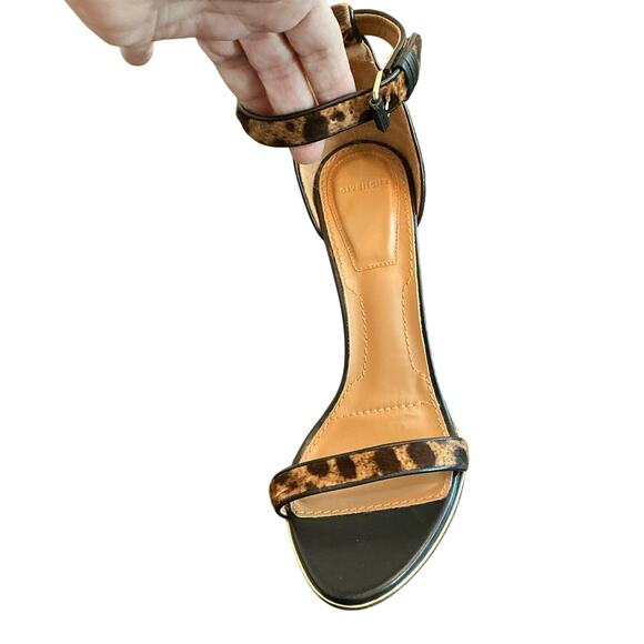 New GIVENCHY Nadia Leopard Sandals Pony Hair Ankle Strap Stiletto Heels Size 39 - Picture 9 of 16